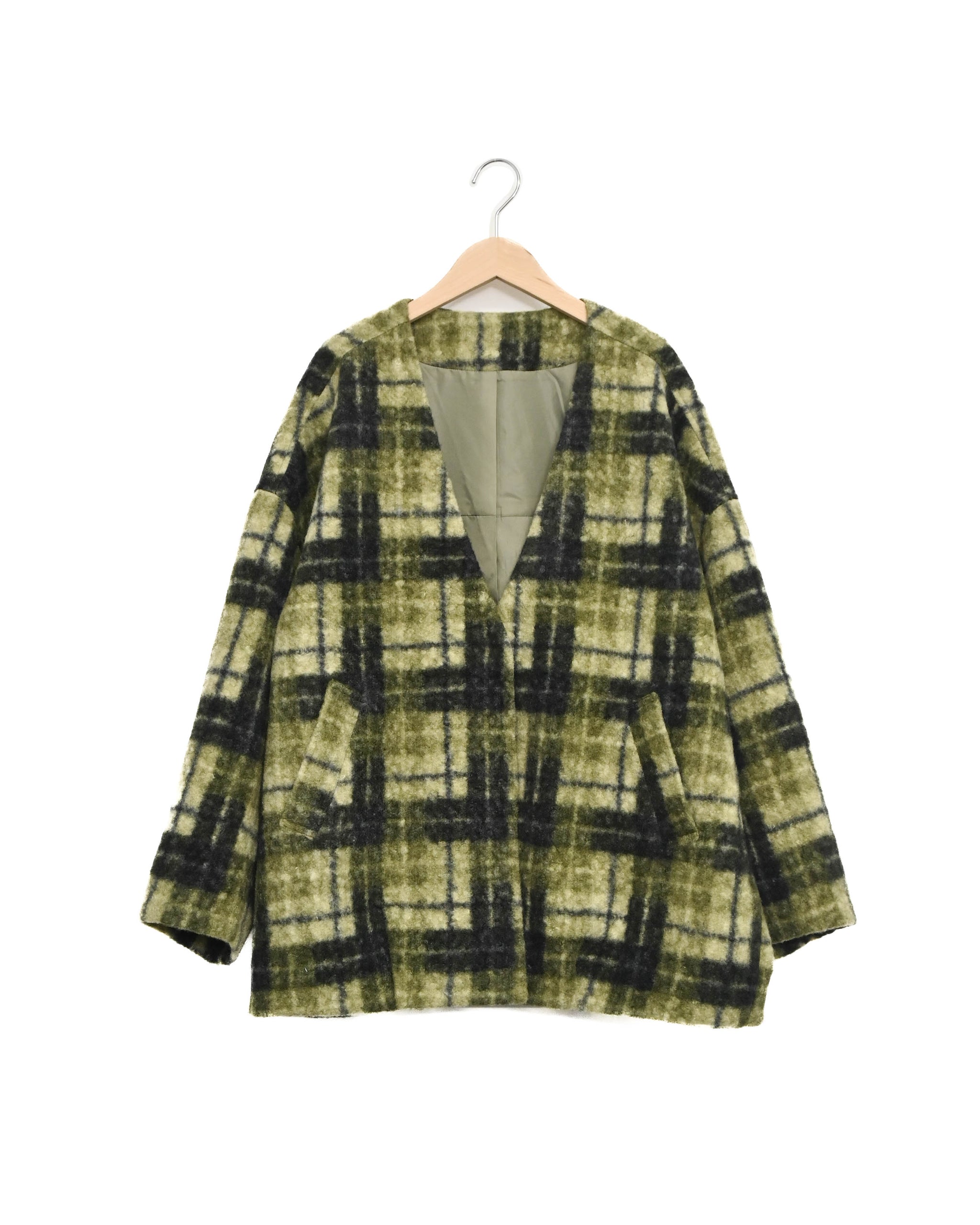 マドラスチェック ボアブルゾン（T256-84065） – trois