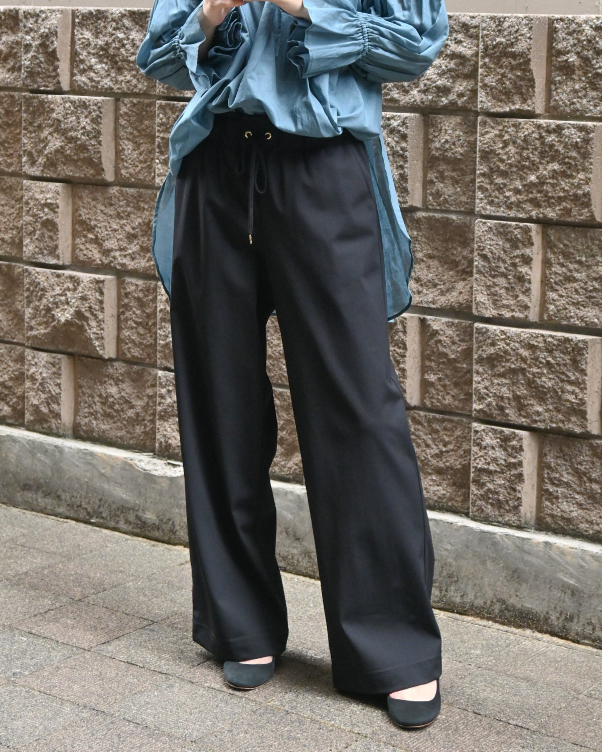 ハイテンションストレッチ ワイドパンツ（87021） – trois