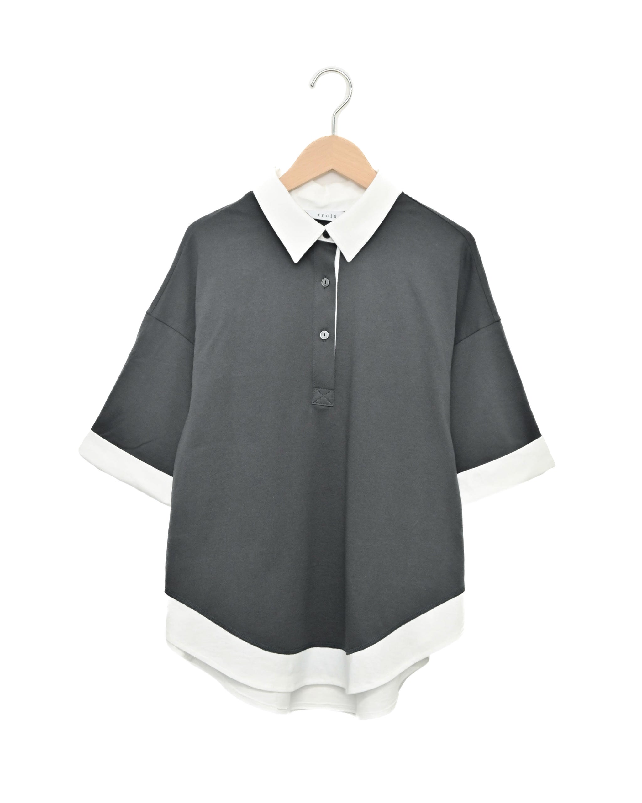天竺 レイヤードポロトップス（T261-82072） – trois