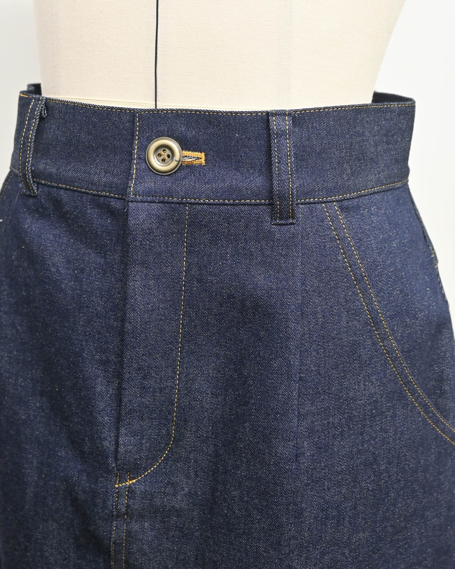 10ozストレッチデニム ロングスカート（T256-86002） – trois