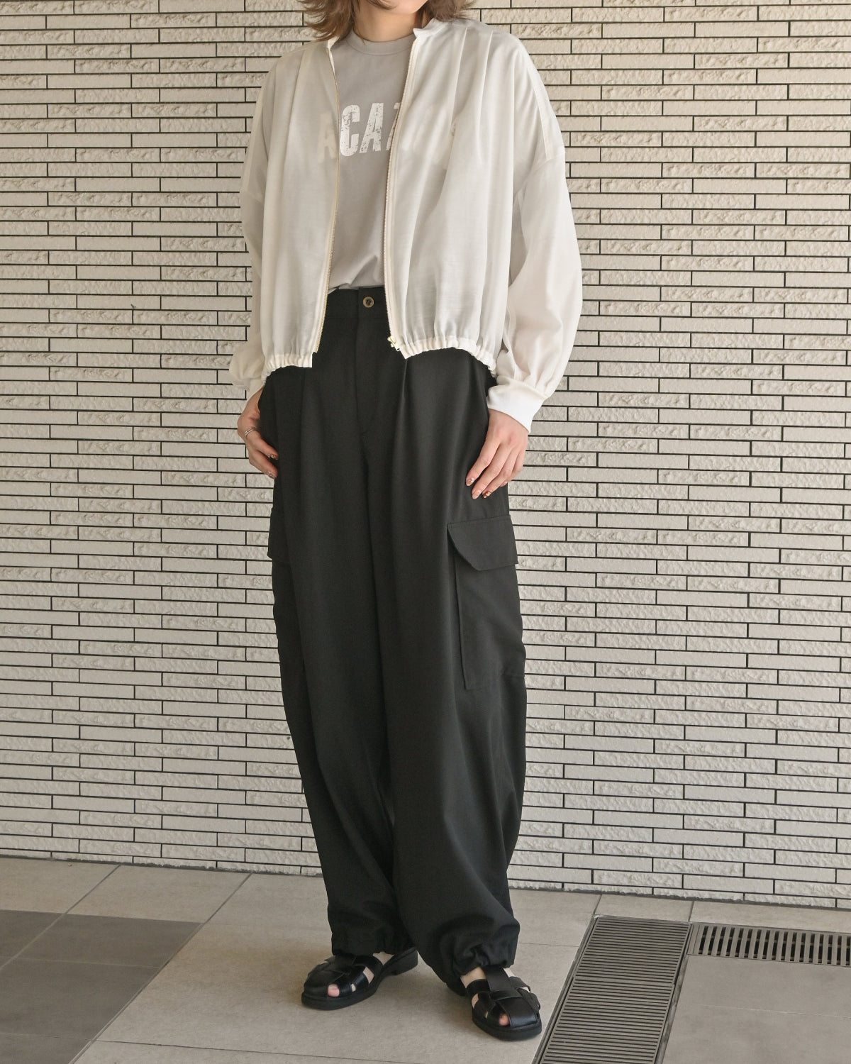 スパンボイルワッシャー ZIPブルゾン（T261-83064） – trois