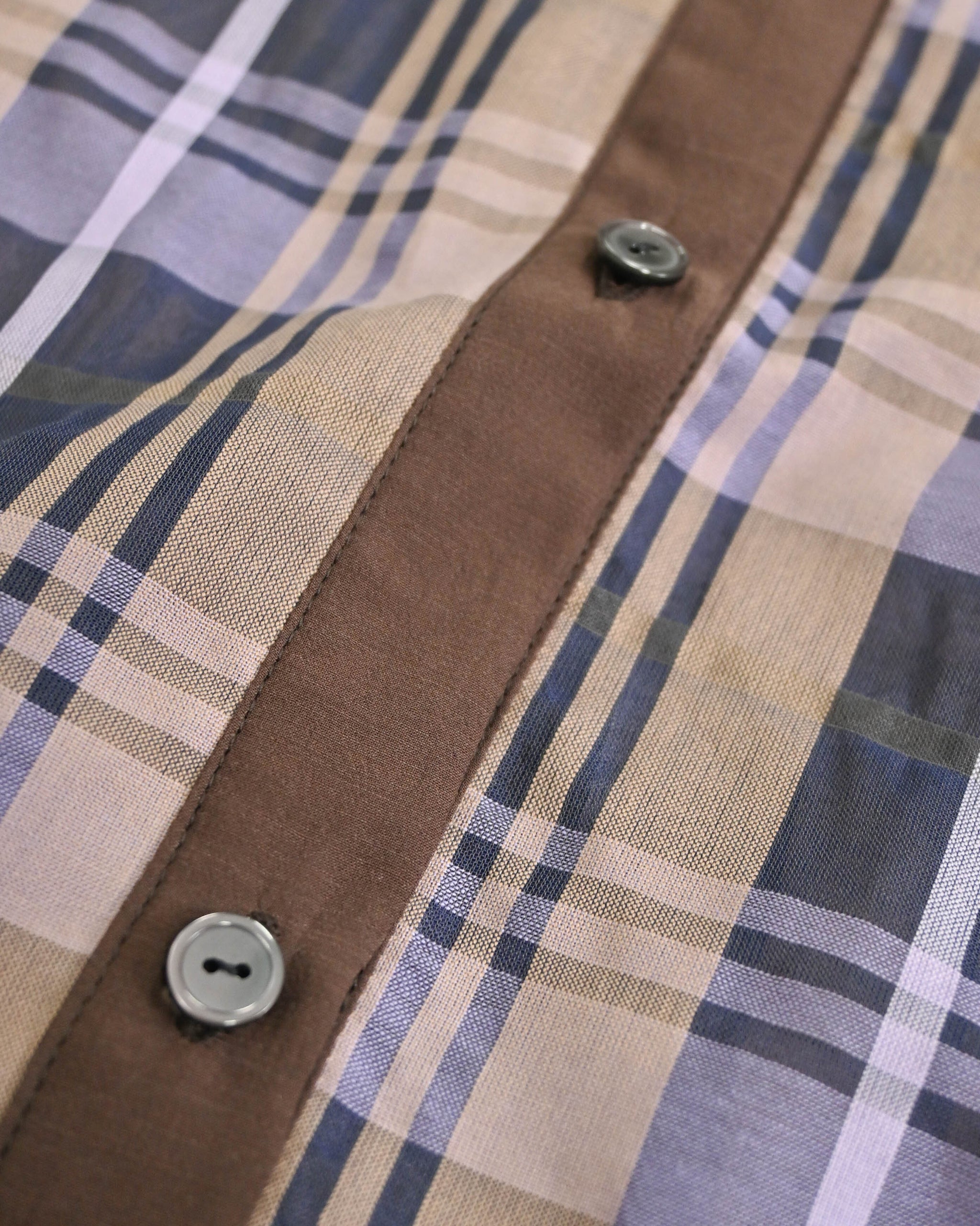シズルチェック ドロップスリーブシャツ（T261-81047） – trois