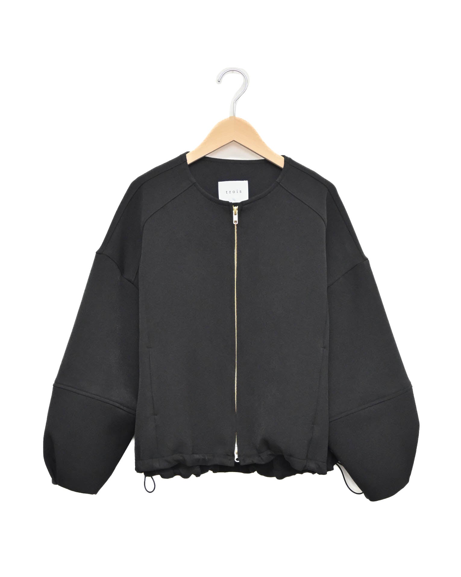 【希少】LOEWE ウール ブルゾン ウールリッチ綾二重 ラウンドネックZIPブルゾン（T256-83049