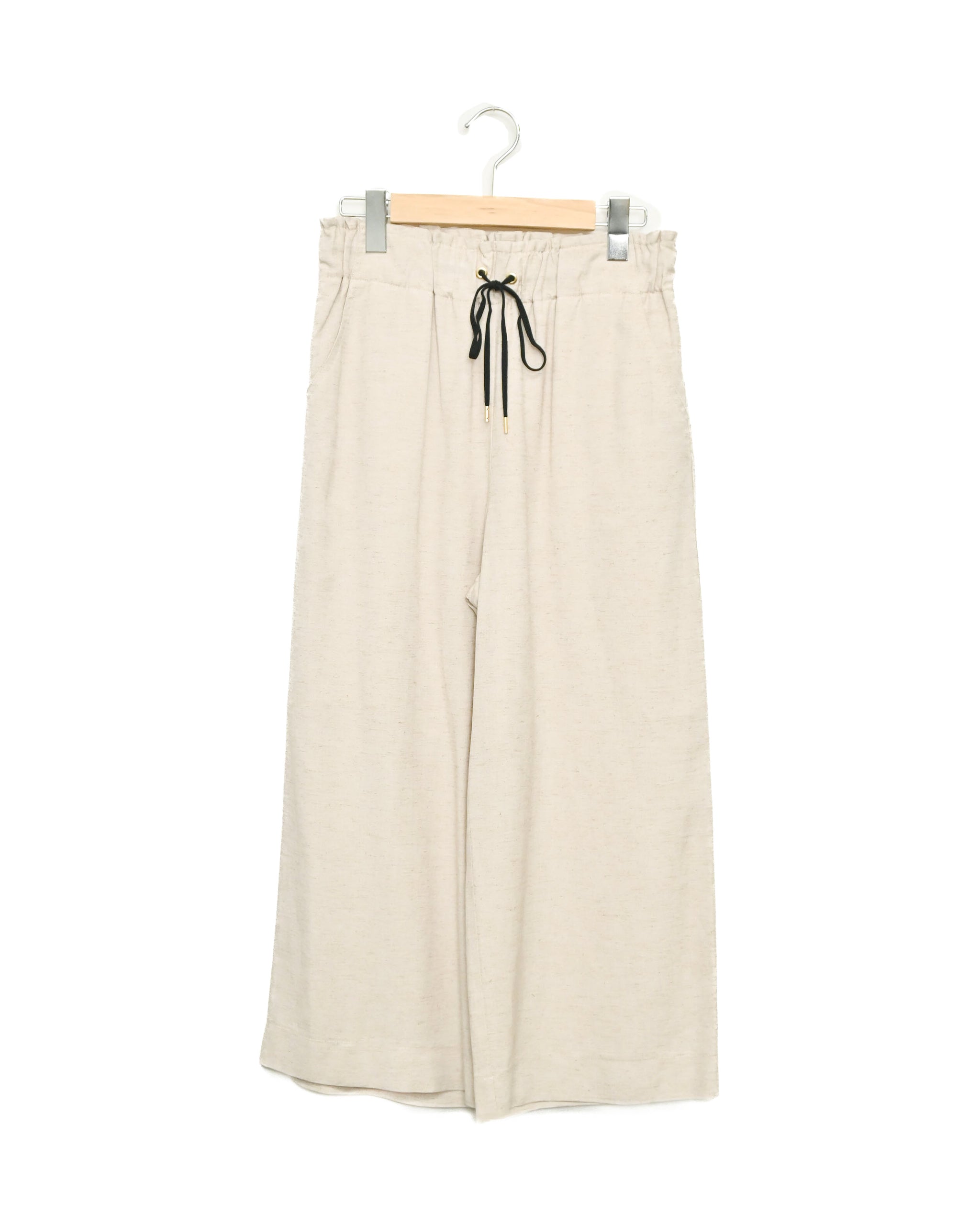 麻レーヨン 8.5分丈セミワイドパンツ（T261-87069） – trois