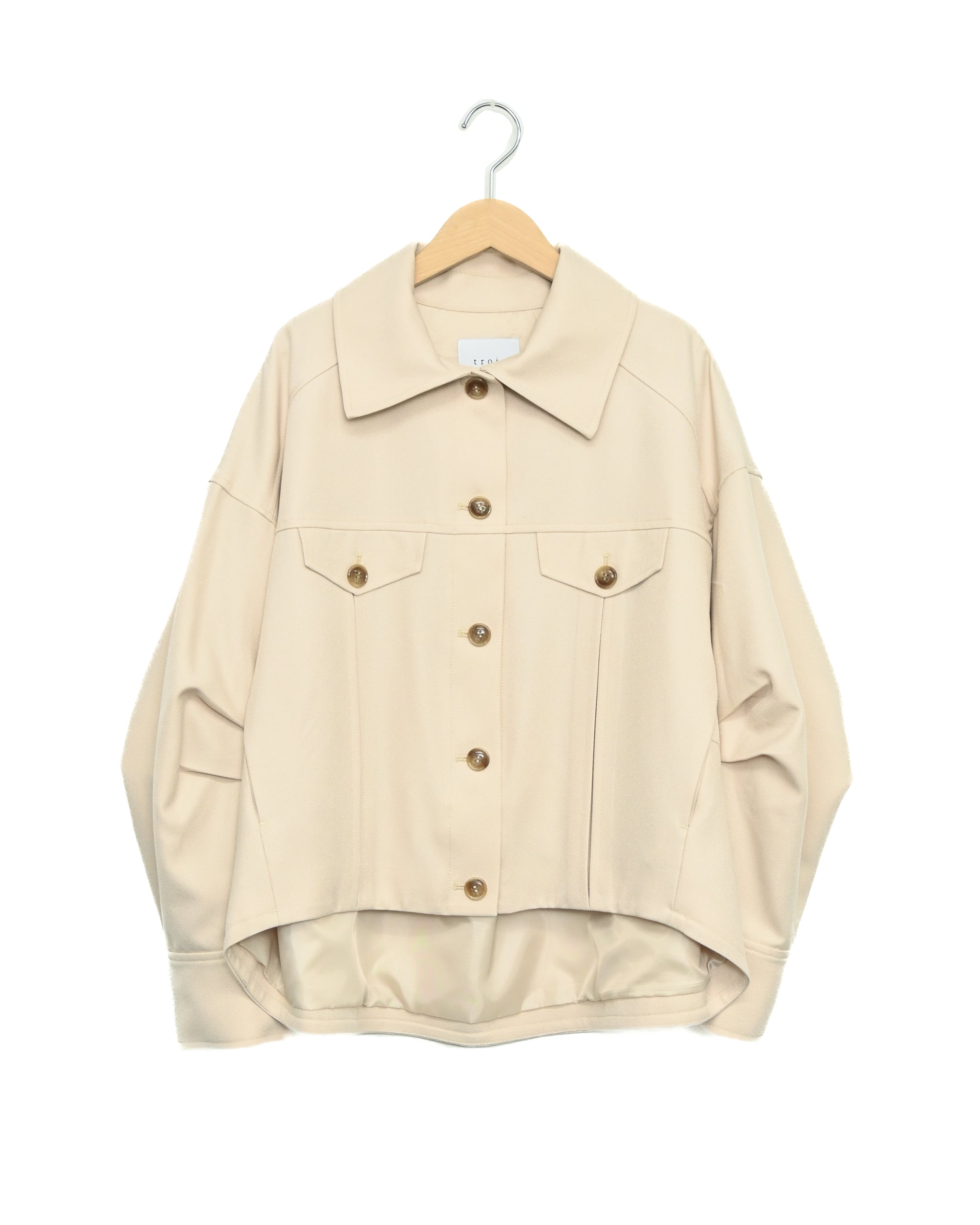 ウールライクカルゼ ショートジャケット（T256-83065） – trois