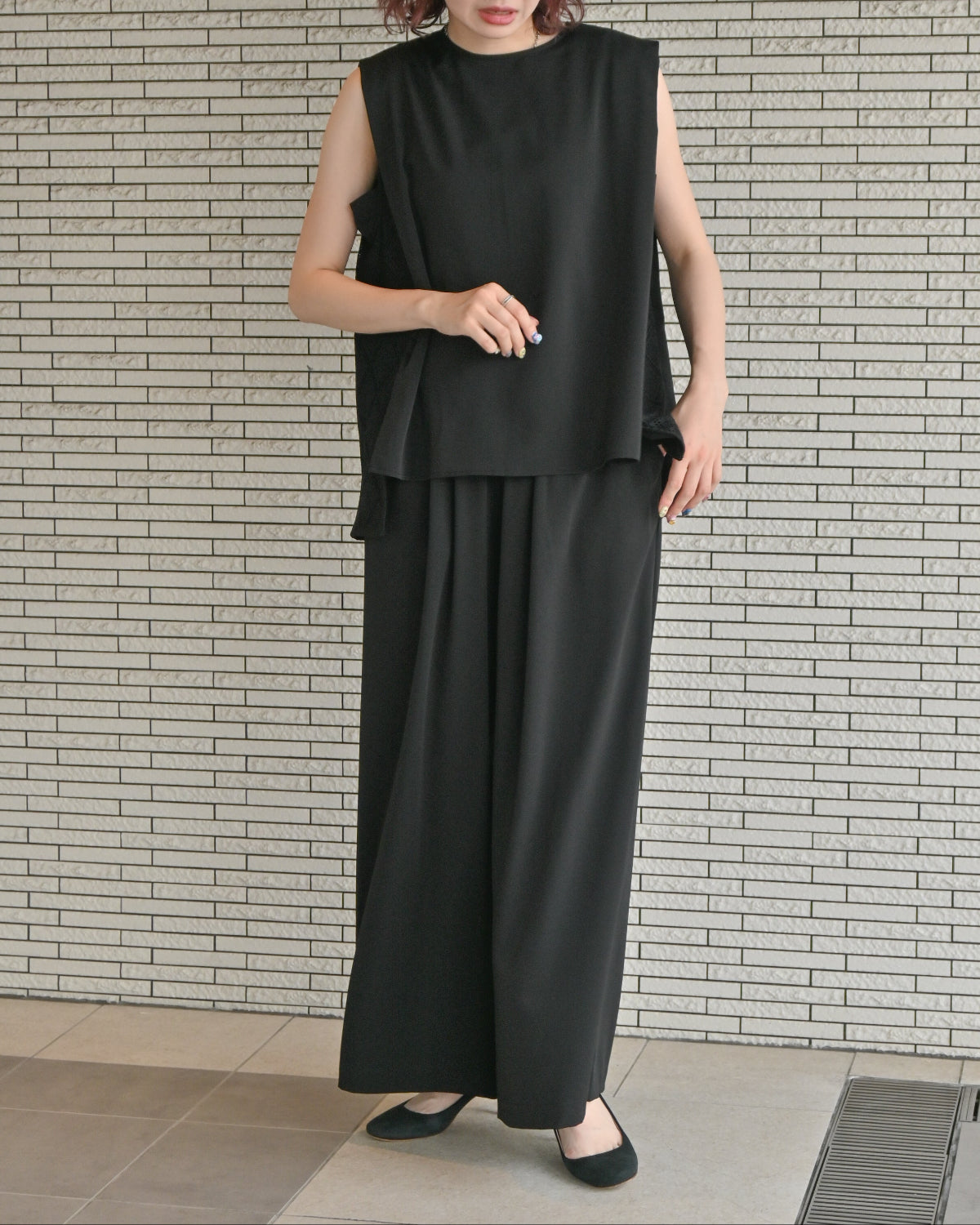 ダブルクロス レースノースリーブブラウス（T261-81069） – trois