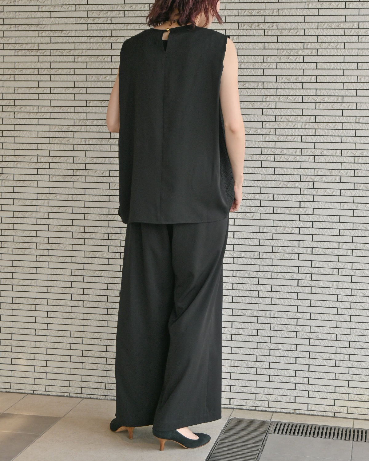 ダブルクロス レースノースリーブブラウス（T261-81069） – trois
