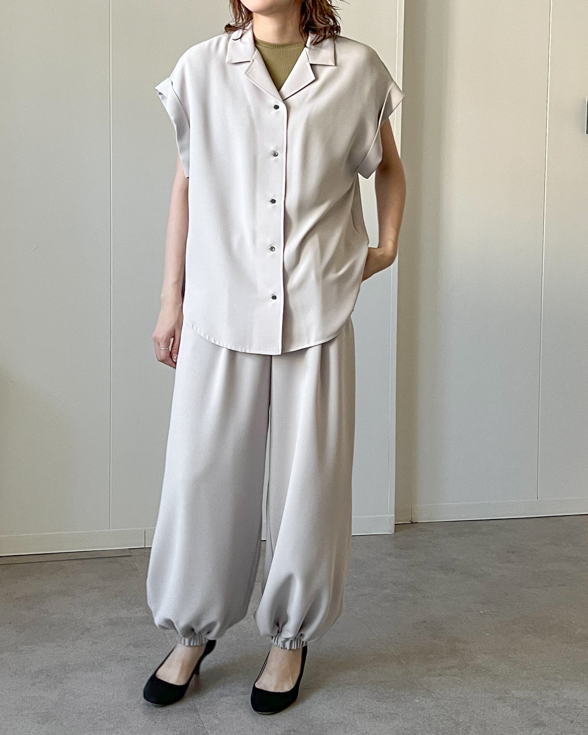 ジョーゼット フレンチスリーブシャツ（T261-83049） – trois