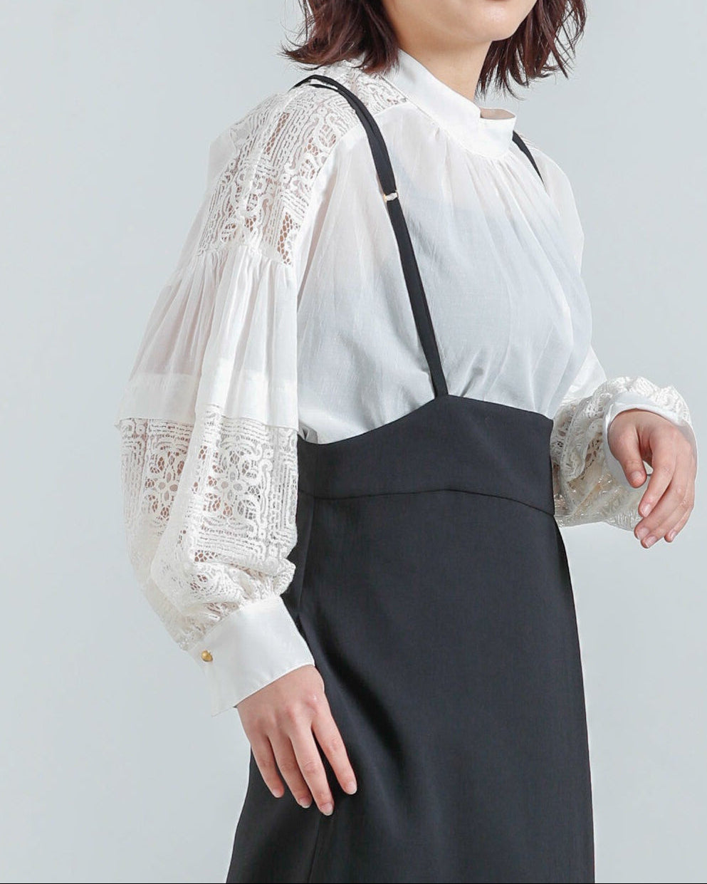 ふ*ん様 nowos レースブラウス Tulle lace blouse-チュールレースブラウス-nowos（ノーウォス）通販