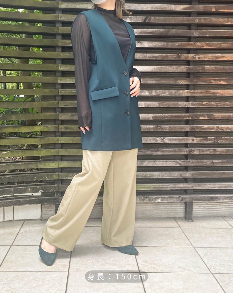 ツイード調タックセミワイドパンツ (T226-87011) – trois